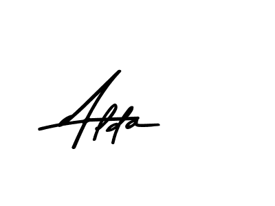 How to make Alda name signature. Use Asem Kandis PERSONAL USE style for creating short signs online. This is the latest handwritten sign. Alda signature style 9 images and pictures png