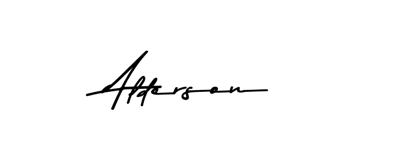 How to make Alderson name signature. Use Asem Kandis PERSONAL USE style for creating short signs online. This is the latest handwritten sign. Alderson signature style 9 images and pictures png