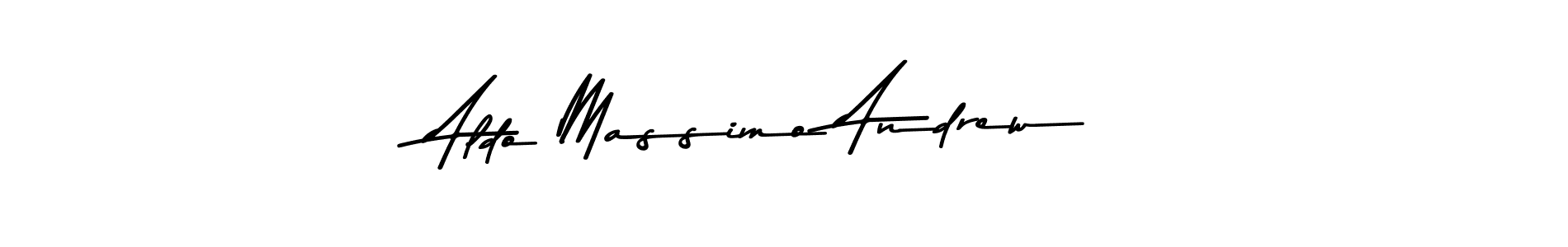 You should practise on your own different ways (Asem Kandis PERSONAL USE) to write your name (Aldo Massimo Andrew) in signature. don't let someone else do it for you. Aldo Massimo Andrew signature style 9 images and pictures png