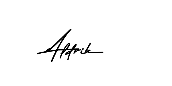 Design your own signature with our free online signature maker. With this signature software, you can create a handwritten (Asem Kandis PERSONAL USE) signature for name Aldrik. Aldrik signature style 9 images and pictures png