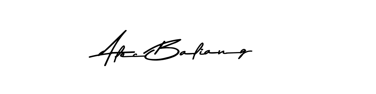 Use a signature maker to create a handwritten signature online. With this signature software, you can design (Asem Kandis PERSONAL USE) your own signature for name Alec Baliang. Alec Baliang signature style 9 images and pictures png