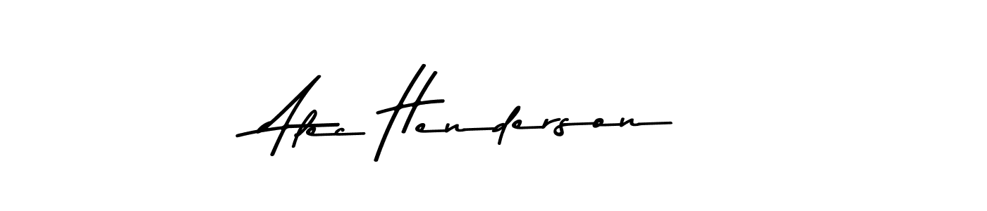 How to make Alec Henderson name signature. Use Asem Kandis PERSONAL USE style for creating short signs online. This is the latest handwritten sign. Alec Henderson signature style 9 images and pictures png