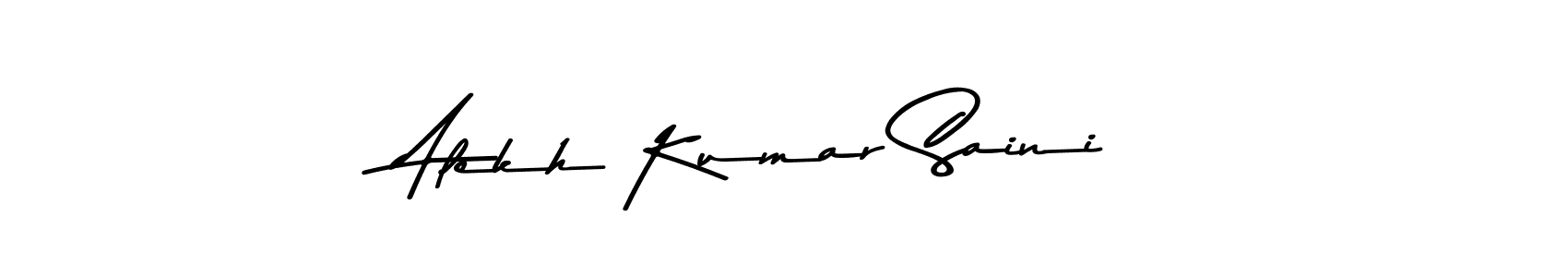 The best way (Asem Kandis PERSONAL USE) to make a short signature is to pick only two or three words in your name. The name Alekh Kumar Saini include a total of six letters. For converting this name. Alekh Kumar Saini signature style 9 images and pictures png