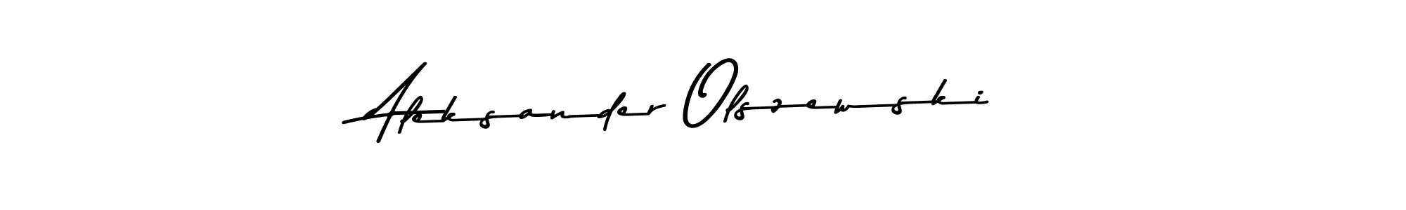 Make a beautiful signature design for name Aleksander Olszewski. With this signature (Asem Kandis PERSONAL USE) style, you can create a handwritten signature for free. Aleksander Olszewski signature style 9 images and pictures png