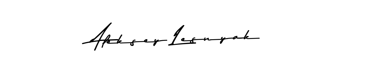 Use a signature maker to create a handwritten signature online. With this signature software, you can design (Asem Kandis PERSONAL USE) your own signature for name Aleksey Lesnyak. Aleksey Lesnyak signature style 9 images and pictures png