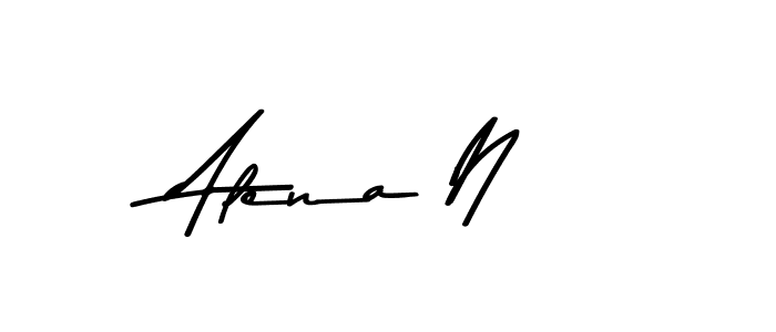 Design your own signature with our free online signature maker. With this signature software, you can create a handwritten (Asem Kandis PERSONAL USE) signature for name Alena N. Alena N signature style 9 images and pictures png