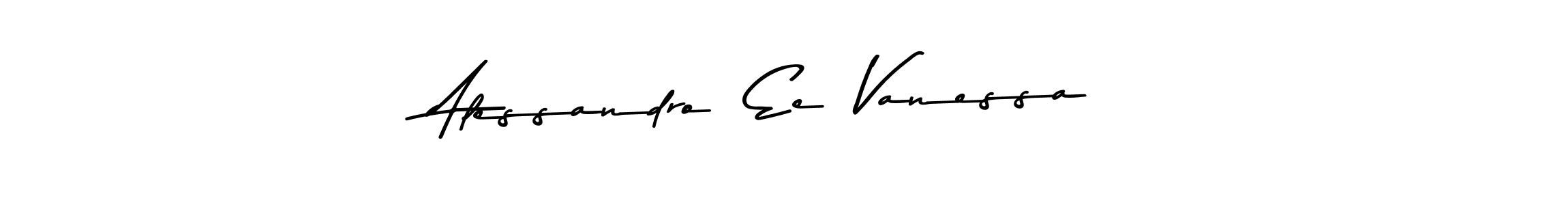 This is the best signature style for the Alessandro  Ee  Vanessa name. Also you like these signature font (Asem Kandis PERSONAL USE). Mix name signature. Alessandro  Ee  Vanessa signature style 9 images and pictures png