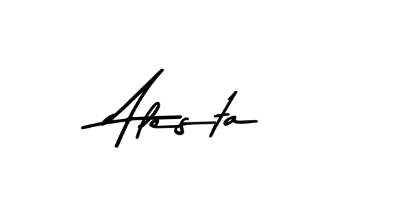 Create a beautiful signature design for name Alesta. With this signature (Asem Kandis PERSONAL USE) fonts, you can make a handwritten signature for free. Alesta signature style 9 images and pictures png