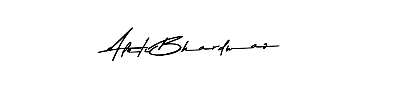 Similarly Asem Kandis PERSONAL USE is the best handwritten signature design. Signature creator online .You can use it as an online autograph creator for name Aleti Bhardwaz. Aleti Bhardwaz signature style 9 images and pictures png