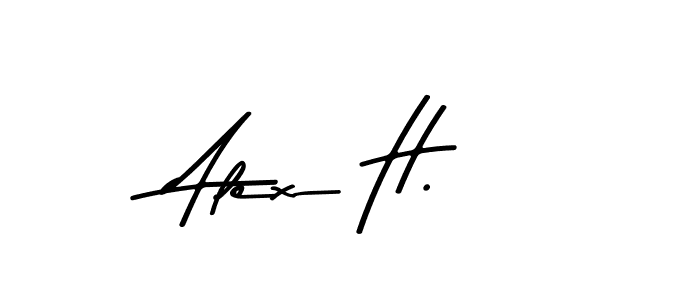 Create a beautiful signature design for name Alex H.. With this signature (Asem Kandis PERSONAL USE) fonts, you can make a handwritten signature for free. Alex H. signature style 9 images and pictures png