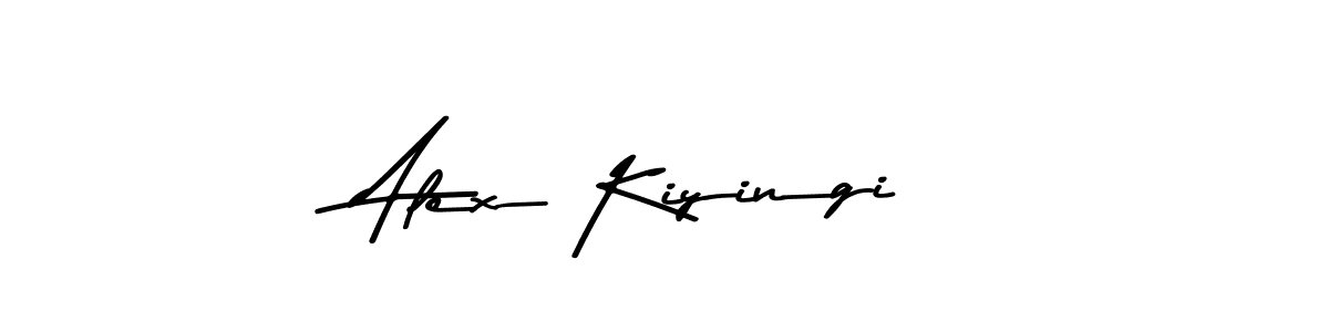 How to make Alex Kiyingi name signature. Use Asem Kandis PERSONAL USE style for creating short signs online. This is the latest handwritten sign. Alex Kiyingi signature style 9 images and pictures png