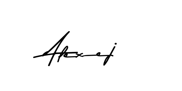 How to make Alexej name signature. Use Asem Kandis PERSONAL USE style for creating short signs online. This is the latest handwritten sign. Alexej signature style 9 images and pictures png