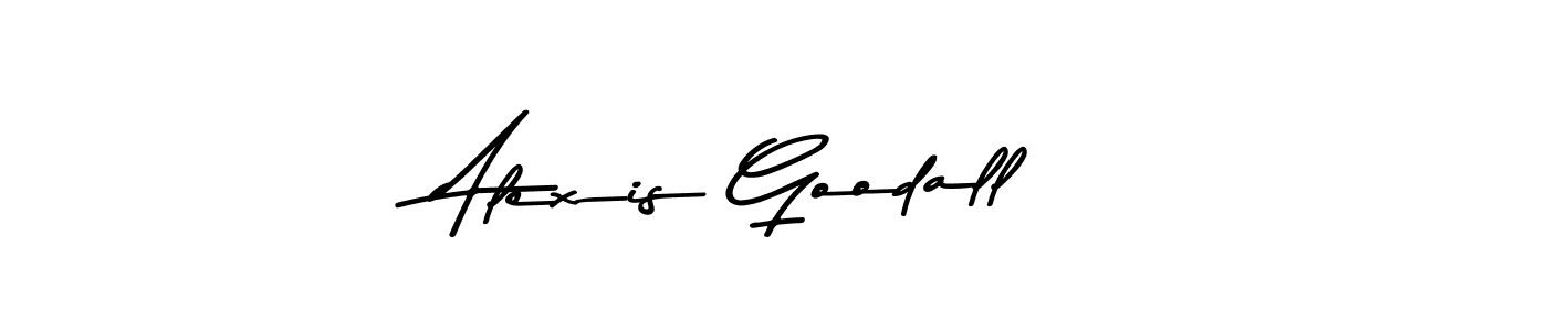 Alexis Goodall stylish signature style. Best Handwritten Sign (Asem Kandis PERSONAL USE) for my name. Handwritten Signature Collection Ideas for my name Alexis Goodall. Alexis Goodall signature style 9 images and pictures png