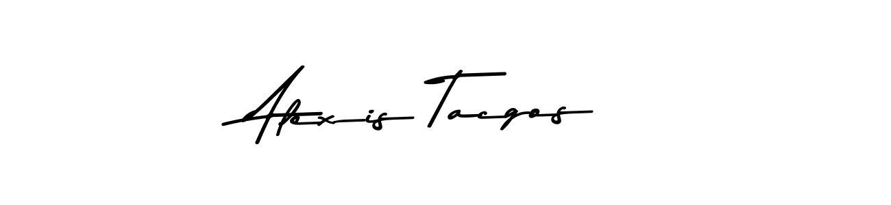 How to make Alexis Tacgos name signature. Use Asem Kandis PERSONAL USE style for creating short signs online. This is the latest handwritten sign. Alexis Tacgos signature style 9 images and pictures png