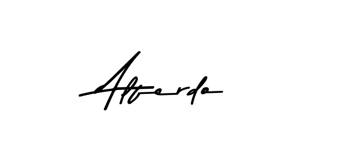 Make a beautiful signature design for name Alferdo. With this signature (Asem Kandis PERSONAL USE) style, you can create a handwritten signature for free. Alferdo signature style 9 images and pictures png