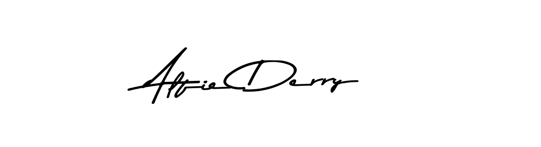 Alfie Derry stylish signature style. Best Handwritten Sign (Asem Kandis PERSONAL USE) for my name. Handwritten Signature Collection Ideas for my name Alfie Derry. Alfie Derry signature style 9 images and pictures png