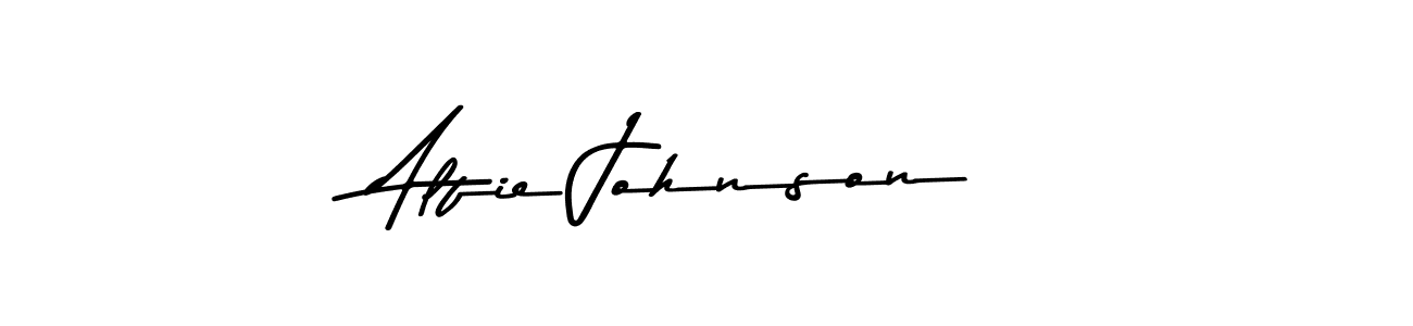 Use a signature maker to create a handwritten signature online. With this signature software, you can design (Asem Kandis PERSONAL USE) your own signature for name Alfie Johnson. Alfie Johnson signature style 9 images and pictures png