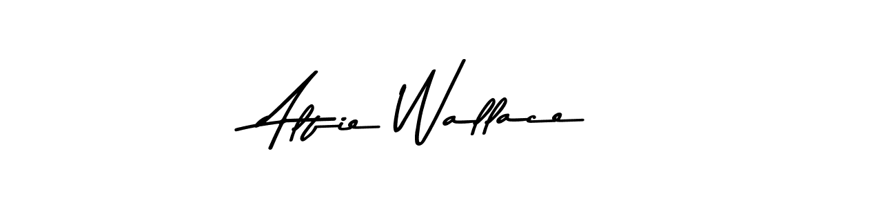 Alfie Wallace stylish signature style. Best Handwritten Sign (Asem Kandis PERSONAL USE) for my name. Handwritten Signature Collection Ideas for my name Alfie Wallace. Alfie Wallace signature style 9 images and pictures png