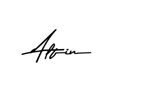 How to make Alfin name signature. Use Asem Kandis PERSONAL USE style for creating short signs online. This is the latest handwritten sign. Alfin signature style 9 images and pictures png