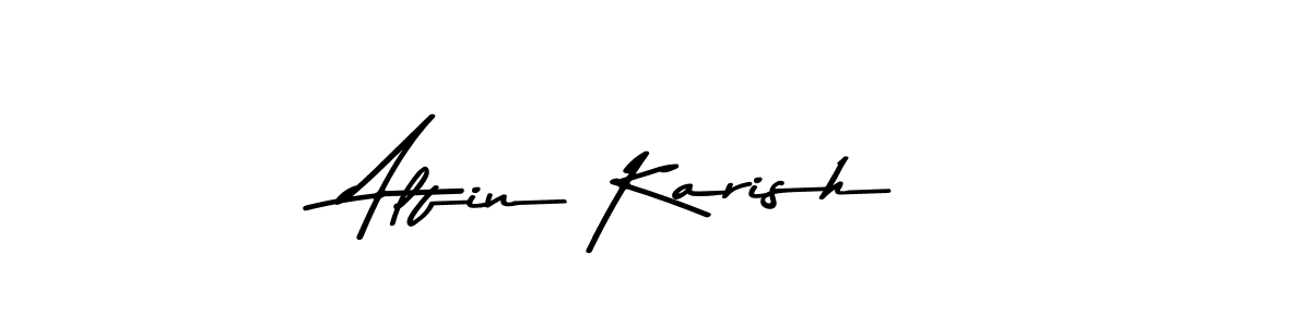 Use a signature maker to create a handwritten signature online. With this signature software, you can design (Asem Kandis PERSONAL USE) your own signature for name Alfin Karish. Alfin Karish signature style 9 images and pictures png