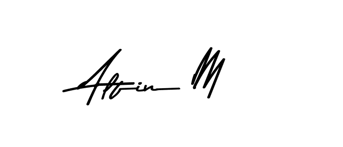 Alfin M stylish signature style. Best Handwritten Sign (Asem Kandis PERSONAL USE) for my name. Handwritten Signature Collection Ideas for my name Alfin M. Alfin M signature style 9 images and pictures png