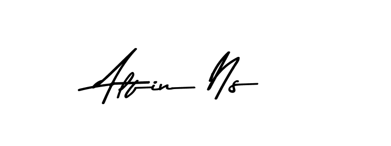 Create a beautiful signature design for name Alfin Ns. With this signature (Asem Kandis PERSONAL USE) fonts, you can make a handwritten signature for free. Alfin Ns signature style 9 images and pictures png