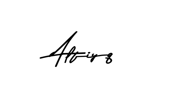 Create a beautiful signature design for name Alfiyq. With this signature (Asem Kandis PERSONAL USE) fonts, you can make a handwritten signature for free. Alfiyq signature style 9 images and pictures png