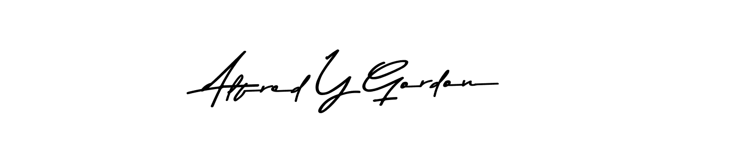 Asem Kandis PERSONAL USE is a professional signature style that is perfect for those who want to add a touch of class to their signature. It is also a great choice for those who want to make their signature more unique. Get Alfred Y Gordon name to fancy signature for free. Alfred Y Gordon signature style 9 images and pictures png