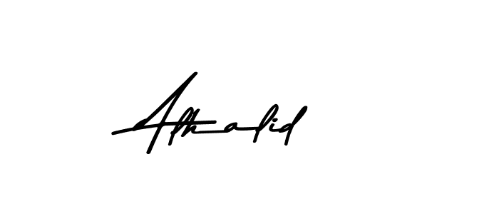 Design your own signature with our free online signature maker. With this signature software, you can create a handwritten (Asem Kandis PERSONAL USE) signature for name Alhalid. Alhalid signature style 9 images and pictures png