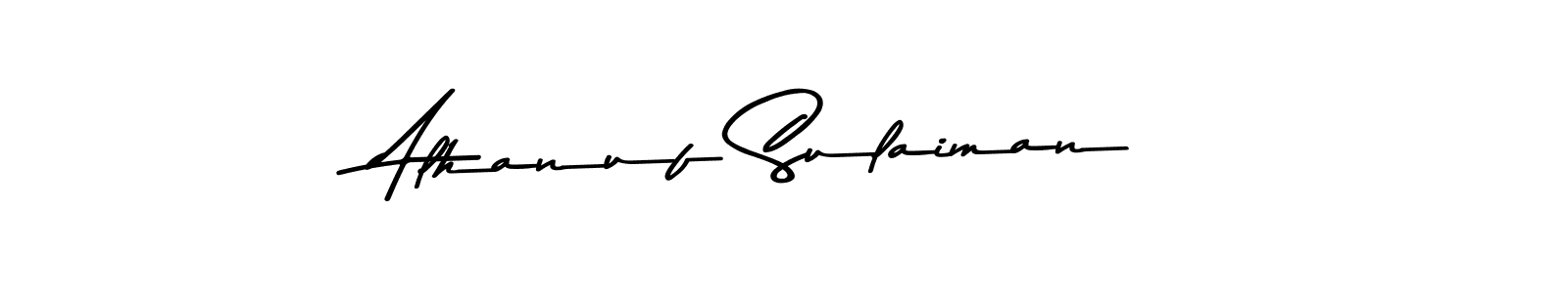 Use a signature maker to create a handwritten signature online. With this signature software, you can design (Asem Kandis PERSONAL USE) your own signature for name Alhanuf Sulaiman. Alhanuf Sulaiman signature style 9 images and pictures png