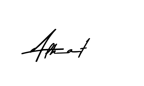 How to make Alhat name signature. Use Asem Kandis PERSONAL USE style for creating short signs online. This is the latest handwritten sign. Alhat signature style 9 images and pictures png