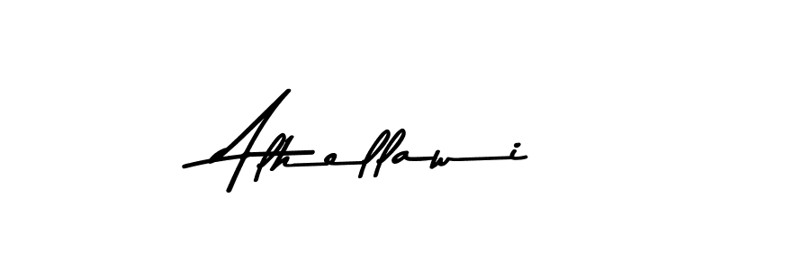 Also You can easily find your signature by using the search form. We will create Alhellawi name handwritten signature images for you free of cost using Asem Kandis PERSONAL USE sign style. Alhellawi signature style 9 images and pictures png