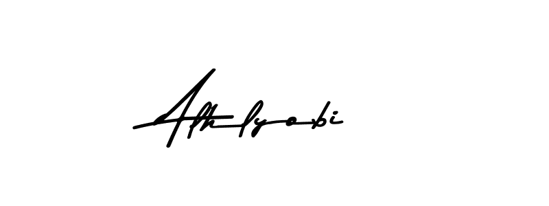 if you are searching for the best signature style for your name Alhlyobi. so please give up your signature search. here we have designed multiple signature styles  using Asem Kandis PERSONAL USE. Alhlyobi signature style 9 images and pictures png