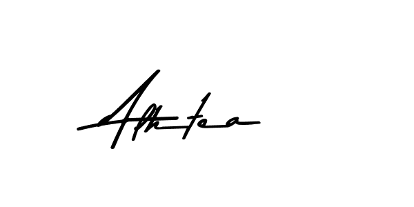 How to make Alhtea name signature. Use Asem Kandis PERSONAL USE style for creating short signs online. This is the latest handwritten sign. Alhtea signature style 9 images and pictures png