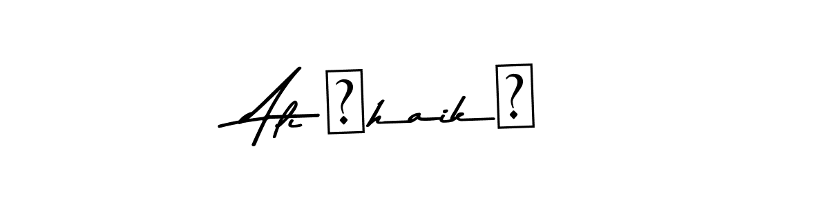 The best way (Asem Kandis PERSONAL USE) to make a short signature is to pick only two or three words in your name. The name Ali شhaikخ include a total of six letters. For converting this name. Ali شhaikخ signature style 9 images and pictures png