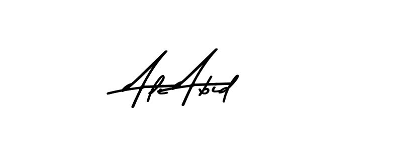 How to make Ali Abid name signature. Use Asem Kandis PERSONAL USE style for creating short signs online. This is the latest handwritten sign. Ali Abid signature style 9 images and pictures png