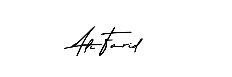 How to make Ali Farid name signature. Use Asem Kandis PERSONAL USE style for creating short signs online. This is the latest handwritten sign. Ali Farid signature style 9 images and pictures png