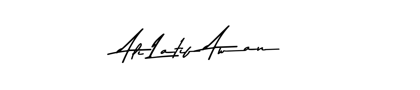 Create a beautiful signature design for name Ali Latif Awan. With this signature (Asem Kandis PERSONAL USE) fonts, you can make a handwritten signature for free. Ali Latif Awan signature style 9 images and pictures png