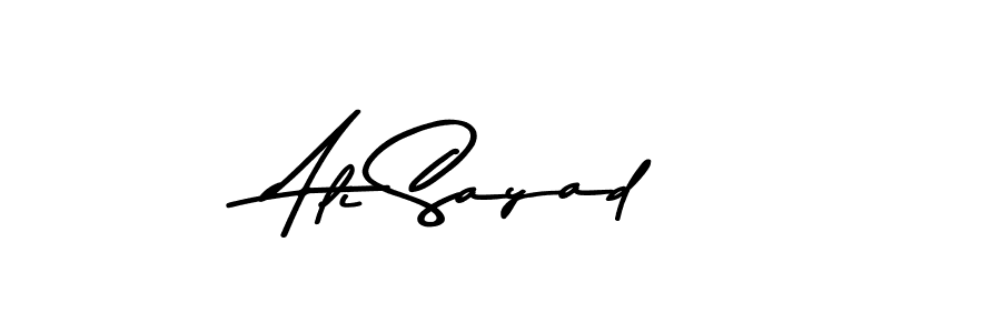 How to make Ali Sayad name signature. Use Asem Kandis PERSONAL USE style for creating short signs online. This is the latest handwritten sign. Ali Sayad signature style 9 images and pictures png