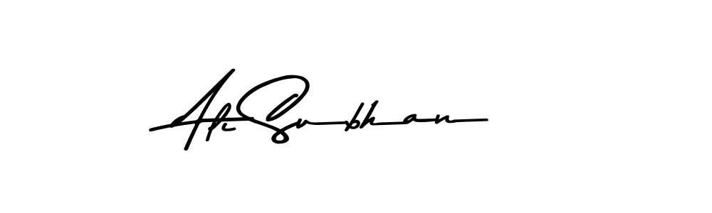 You can use this online signature creator to create a handwritten signature for the name Ali Subhan. This is the best online autograph maker. Ali Subhan signature style 9 images and pictures png