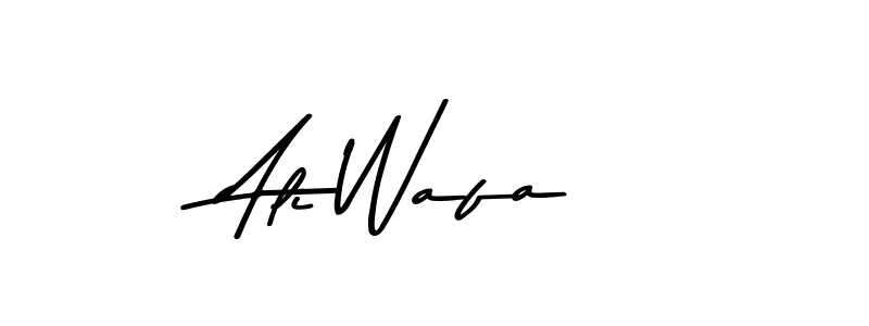 How to make Ali Wafa name signature. Use Asem Kandis PERSONAL USE style for creating short signs online. This is the latest handwritten sign. Ali Wafa signature style 9 images and pictures png