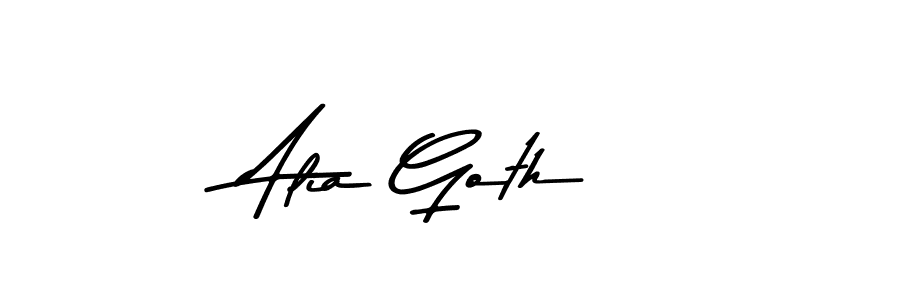 Make a beautiful signature design for name Alia Goth. With this signature (Asem Kandis PERSONAL USE) style, you can create a handwritten signature for free. Alia Goth signature style 9 images and pictures png