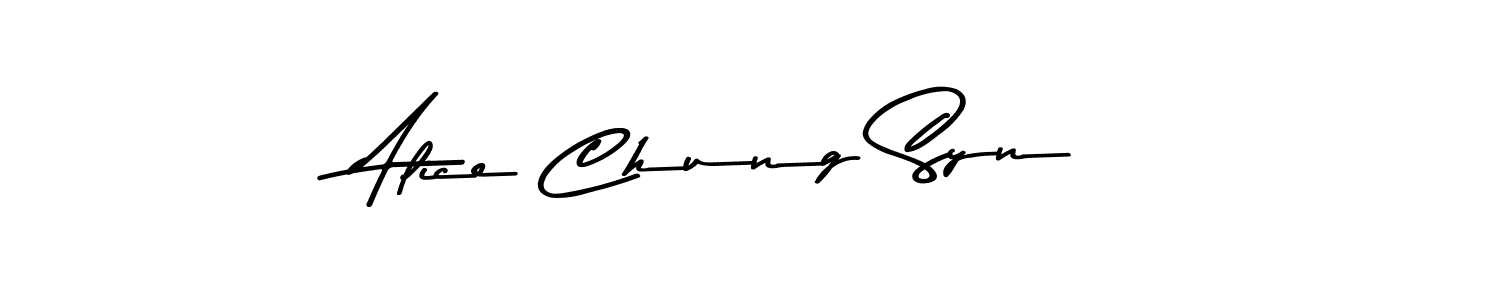 Make a beautiful signature design for name Alice Chung Syn. Use this online signature maker to create a handwritten signature for free. Alice Chung Syn signature style 9 images and pictures png