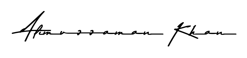 Looking for an artistic signature for Alimuzzaman Khan? The Asem Kandis PERSONAL USE calligraphy style gives a sophisticated flow suitable for business cards and emails. Alimuzzaman Khan signature style 9 images and pictures png
