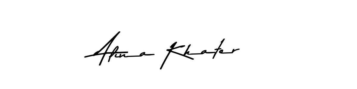 Make a beautiful signature design for name Alina Khater. Use this online signature maker to create a handwritten signature for free. Alina Khater signature style 9 images and pictures png