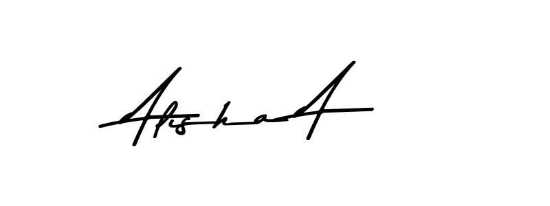 The best way (Asem Kandis PERSONAL USE) to make a short signature is to pick only two or three words in your name. The name Alisha A include a total of six letters. For converting this name. Alisha A signature style 9 images and pictures png