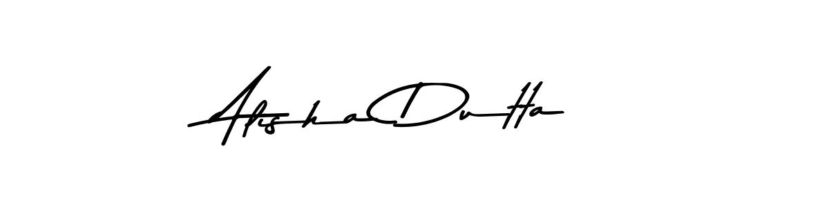 How to make Alisha Dutta signature? Asem Kandis PERSONAL USE is a professional autograph style. Create handwritten signature for Alisha Dutta name. Alisha Dutta signature style 9 images and pictures png