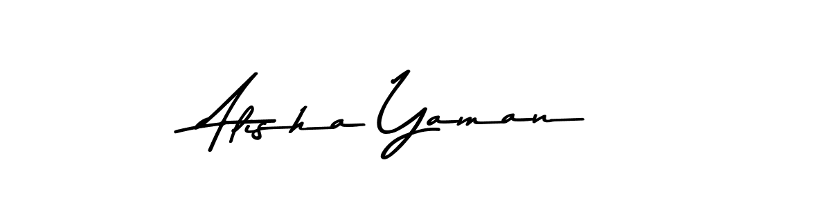 You should practise on your own different ways (Asem Kandis PERSONAL USE) to write your name (Alisha Yaman) in signature. don't let someone else do it for you. Alisha Yaman signature style 9 images and pictures png