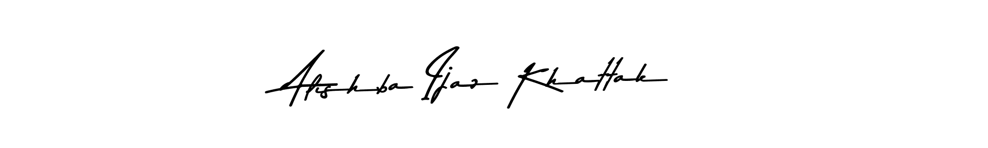 Make a beautiful signature design for name Alishba Ijaz Khattak. With this signature (Asem Kandis PERSONAL USE) style, you can create a handwritten signature for free. Alishba Ijaz Khattak signature style 9 images and pictures png