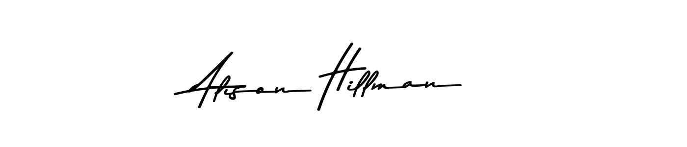 Make a beautiful signature design for name Alison Hillman. Use this online signature maker to create a handwritten signature for free. Alison Hillman signature style 9 images and pictures png